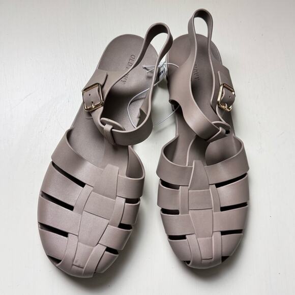 Old Navy Ankle Strap Buckle TAUPE Stylish Women's Sandals - Picture 1 of 7